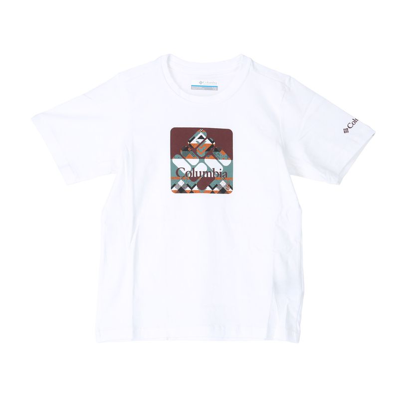 Polera-Manga-Corta-Niños-Basin-Ridge-Short-Sleeve-Grap-Blanco