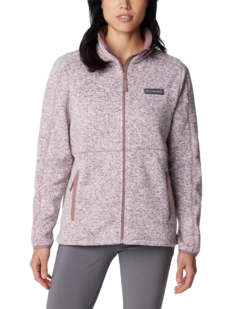 Polar Mujer W Sweater Weather Full Zip Morado Columbia