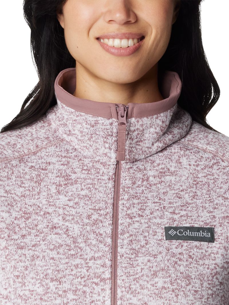 Polar Mujer W Sweater Weather Full Zip Morado Columbia