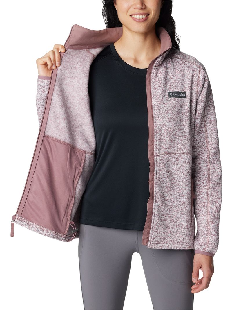 Polar Mujer W Sweater Weather Full Zip Morado Columbia