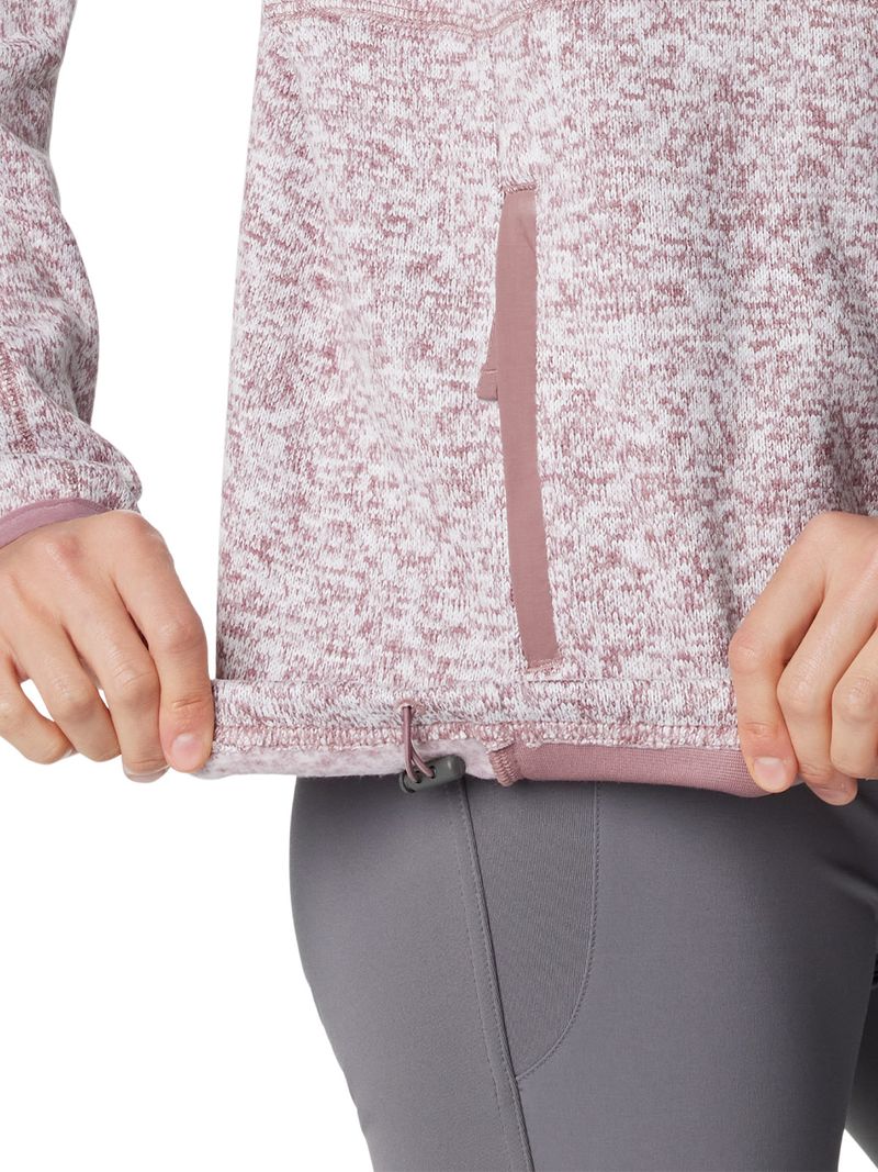Polar Mujer W Sweater Weather Full Zip Morado Columbia