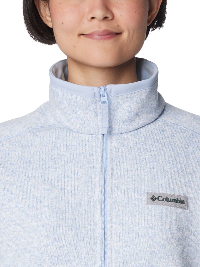 Polar Mujer W Sweater Weather Full Zip Celeste Columbia