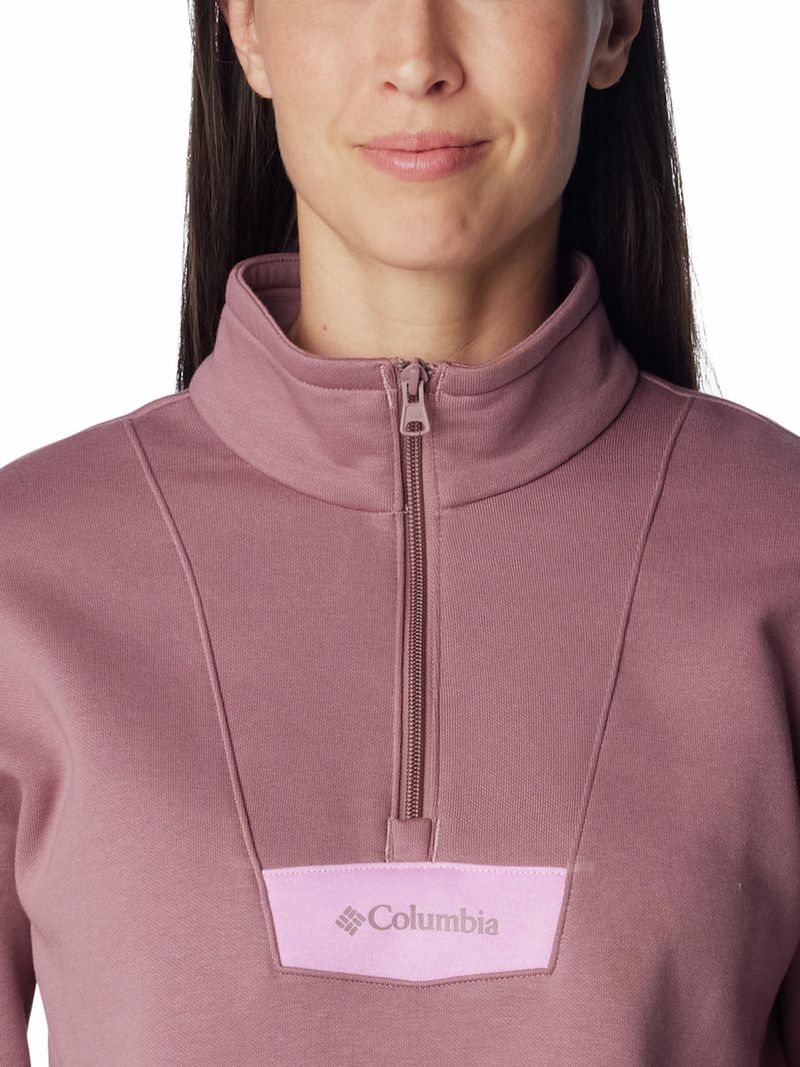 Polerón Mujer Columbia Quarter Zip Rosado Columbia