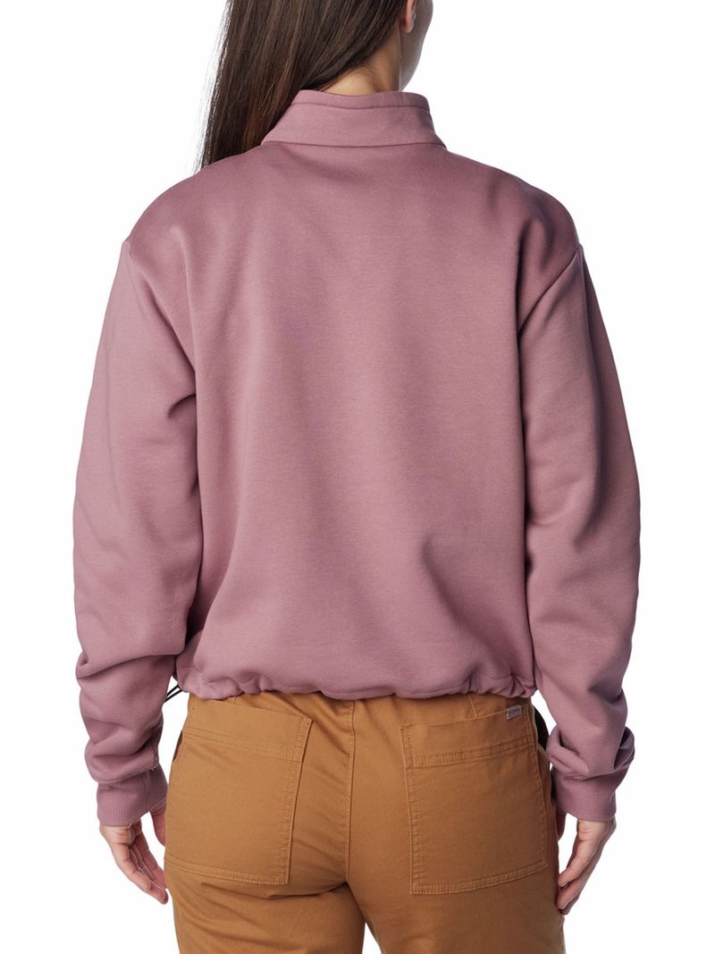 Polerón Mujer Columbia Quarter Zip Rosado Columbia