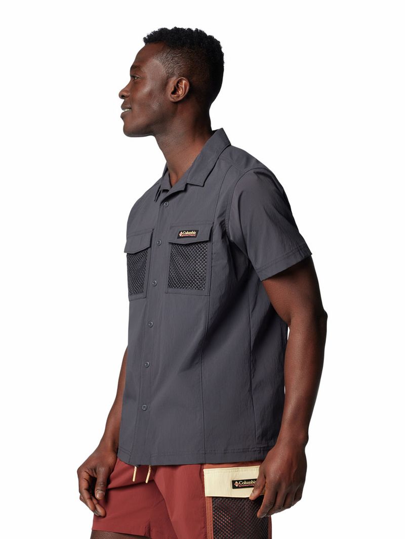 Camisa-Manga-Corta-Hombre-Landroamer-Ripstop-Gris-Columbia