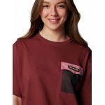 Polera-Manga-Corta-Mujer-Painted-Peak-Knit-Rojo-Columbia