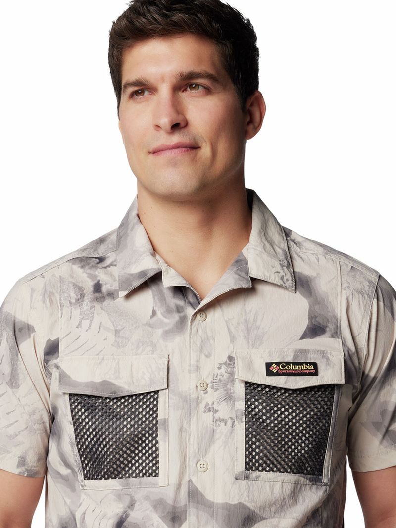 Camisa Manga Corta Hombre Painted Peak Beige Columbia