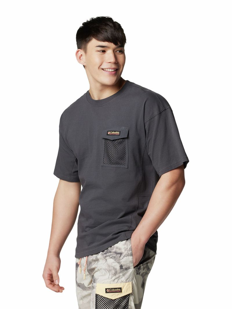 Polera-Manga-Corta-Hombre-Painted-Peak-Knit-Gris-Columbia