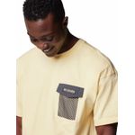Polera-Manga-Corta-Hombre-Painted-Peak-Knit-Amarillo-Columbia