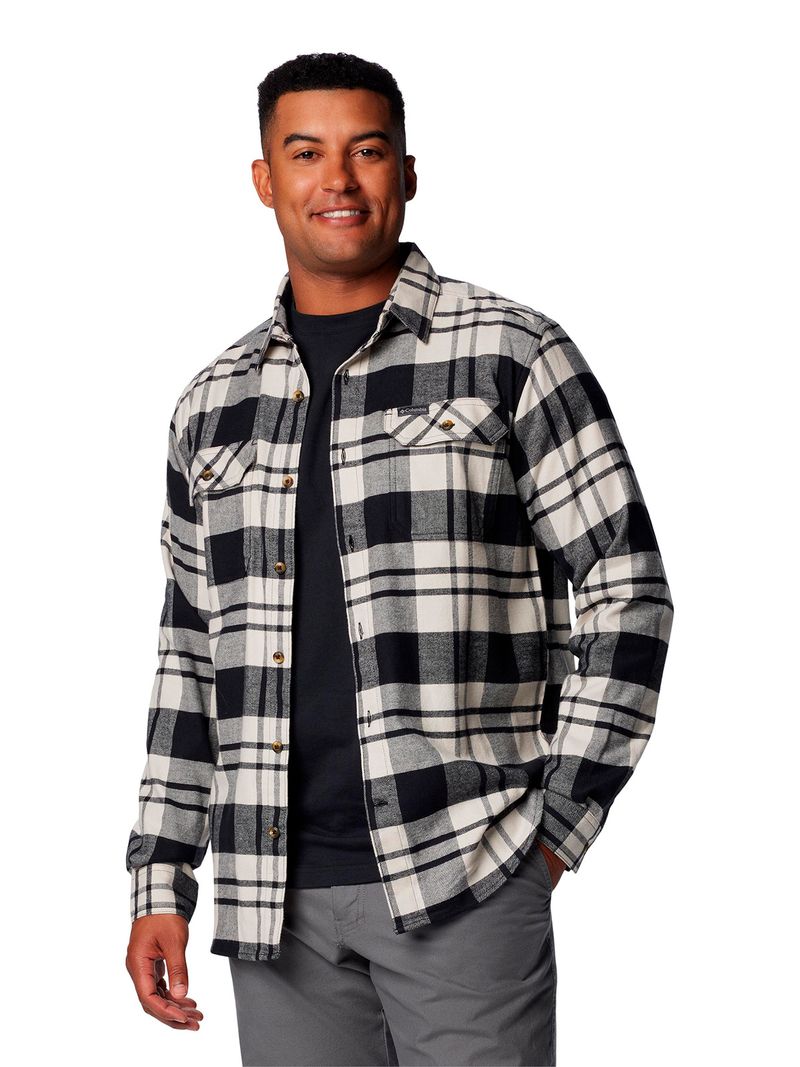 Camisa Manga Larga Hombre Flare Gun Stretch Negro Columbia
