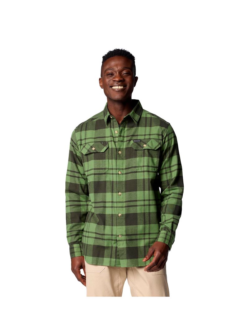 Camisa-Manga-Larga-Hombre-Flare-Gun-Stretch-Verde-Columbia