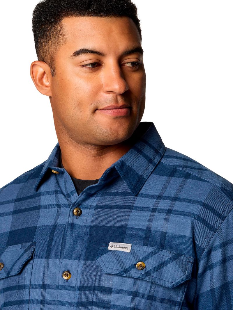 Camisa-Manga-Larga-Hombre-Flare-Gun-Stretch-Azul-Columbia
