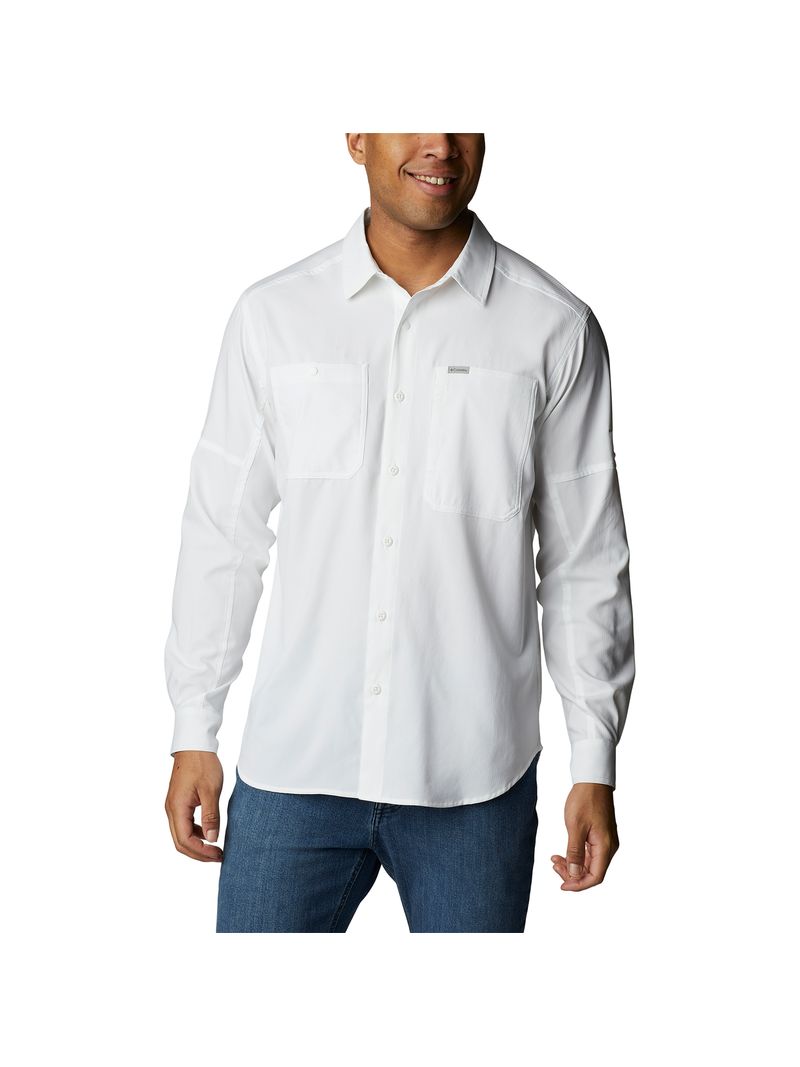 Camisa Manga Larga Hombre Silver Ridge Utility Lite Blanco Columbia