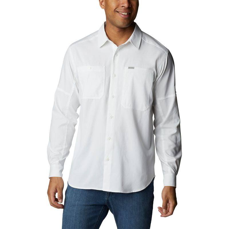 Camisa-Manga-Larga-Hombre-Silver-Ridge-Utility-Lite-Blanco-Columbia