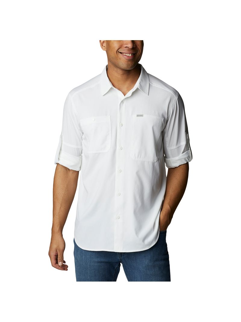 Camisa Manga Larga Hombre Silver Ridge Utility Lite Blanco Columbia