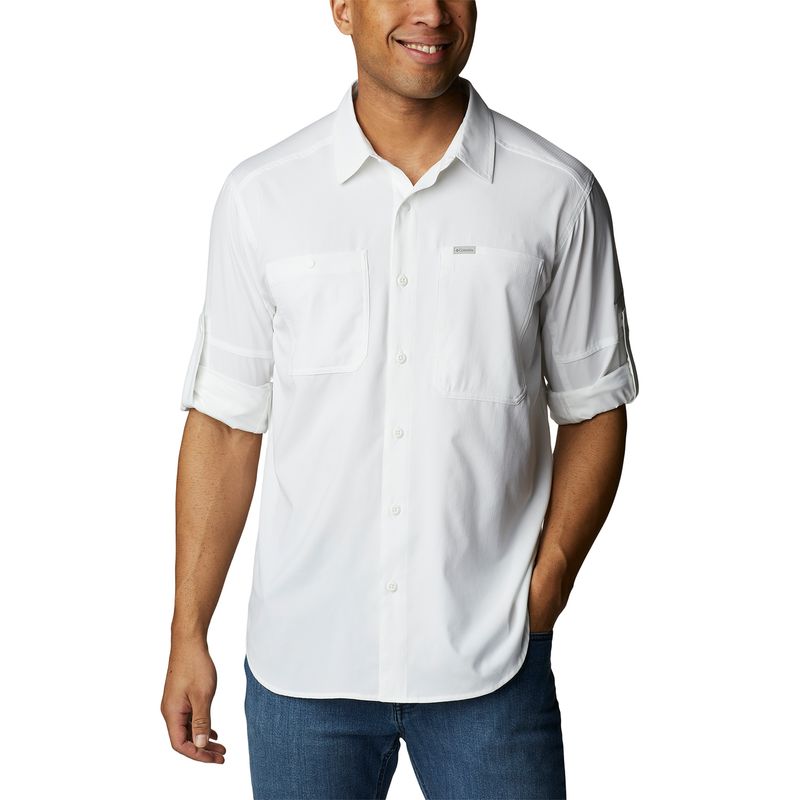 Camisa-Manga-Larga-Hombre-Silver-Ridge-Utility-Lite-Blanco-Columbia