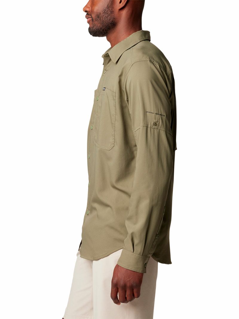 Camisa-Manga-Larga-Hombre-Silver-Ridge-Utility-Lite-Verde-Columbia