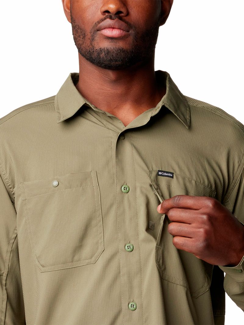 Camisa-Manga-Larga-Hombre-Silver-Ridge-Utility-Lite-Verde-Columbia