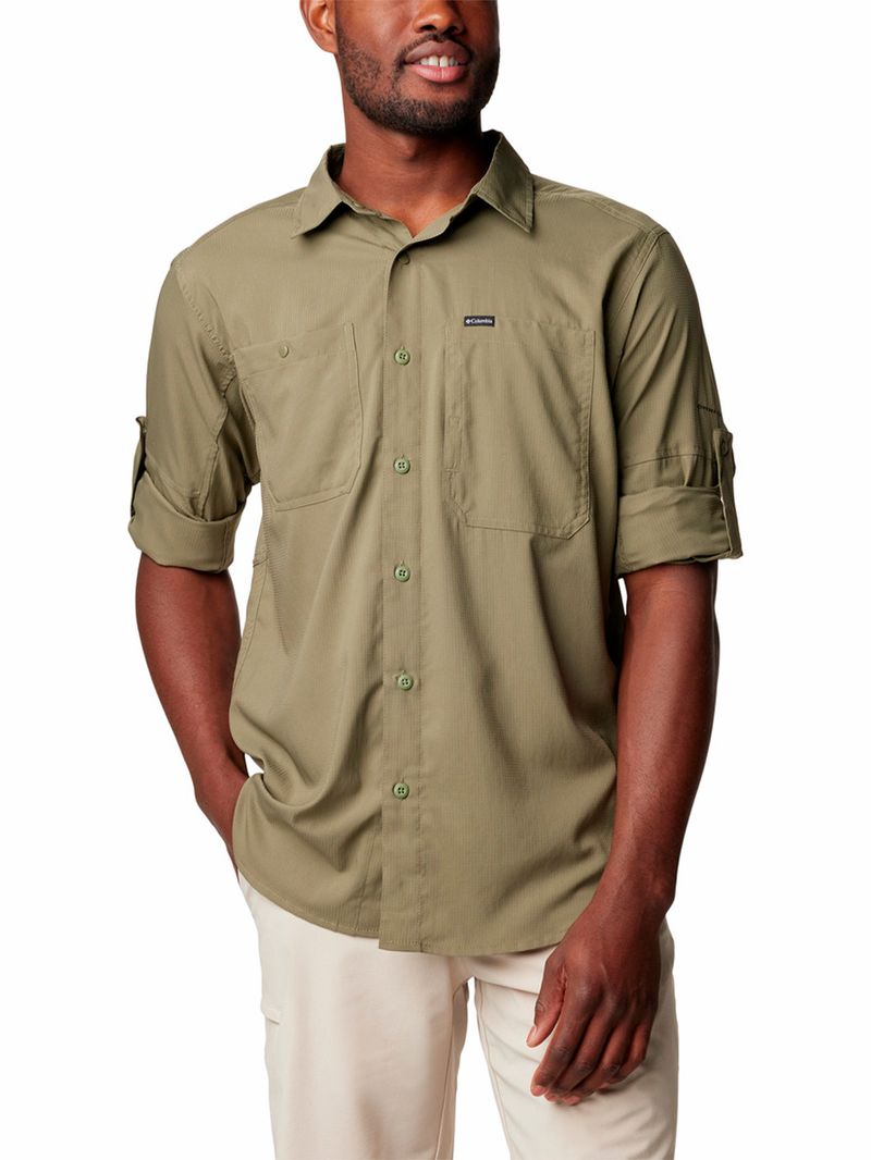 Camisa-Manga-Larga-Hombre-Silver-Ridge-Utility-Lite-Verde-Columbia