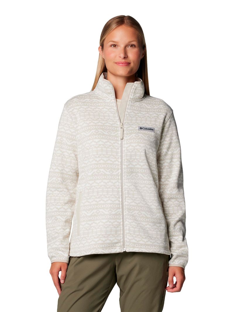 Polar Mujer Sweater Weather Full Zip Blanco Columbia