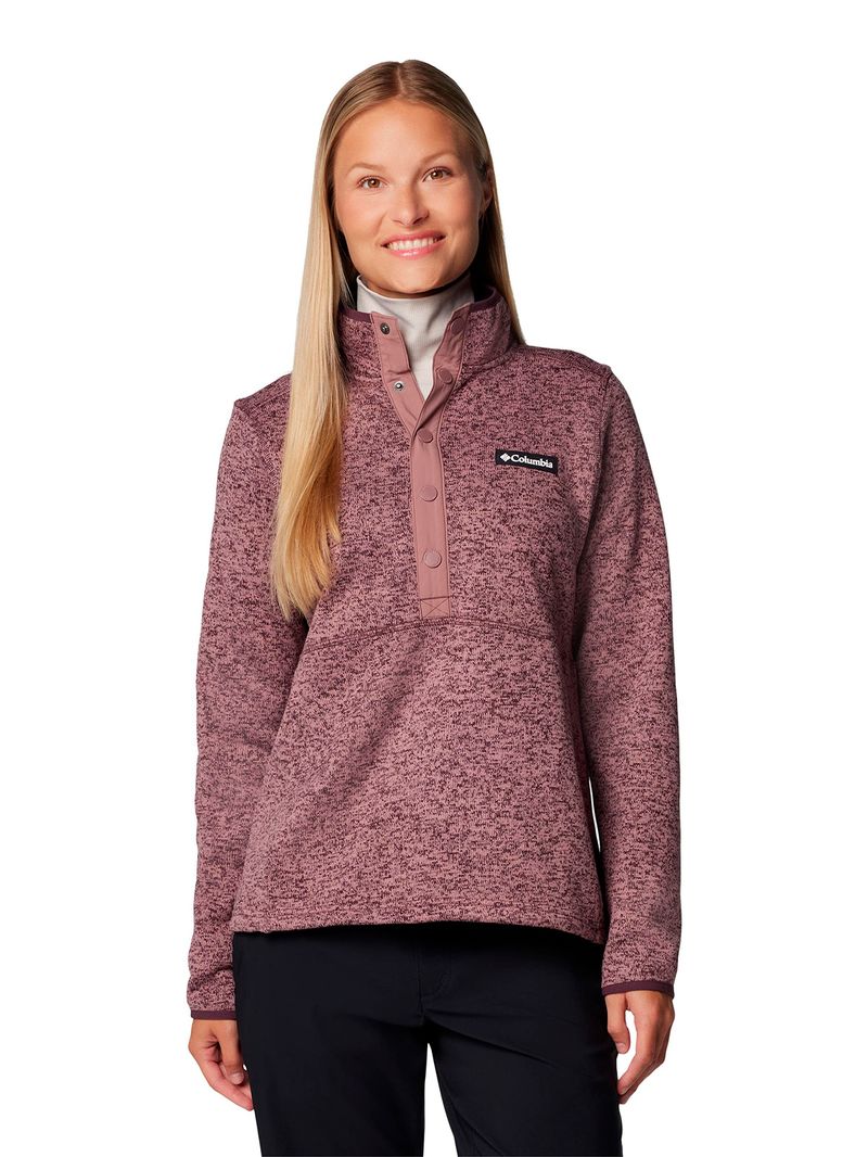 Polar-Mujer-Sweater-Weather-Half-Snap-Morado-Columbia