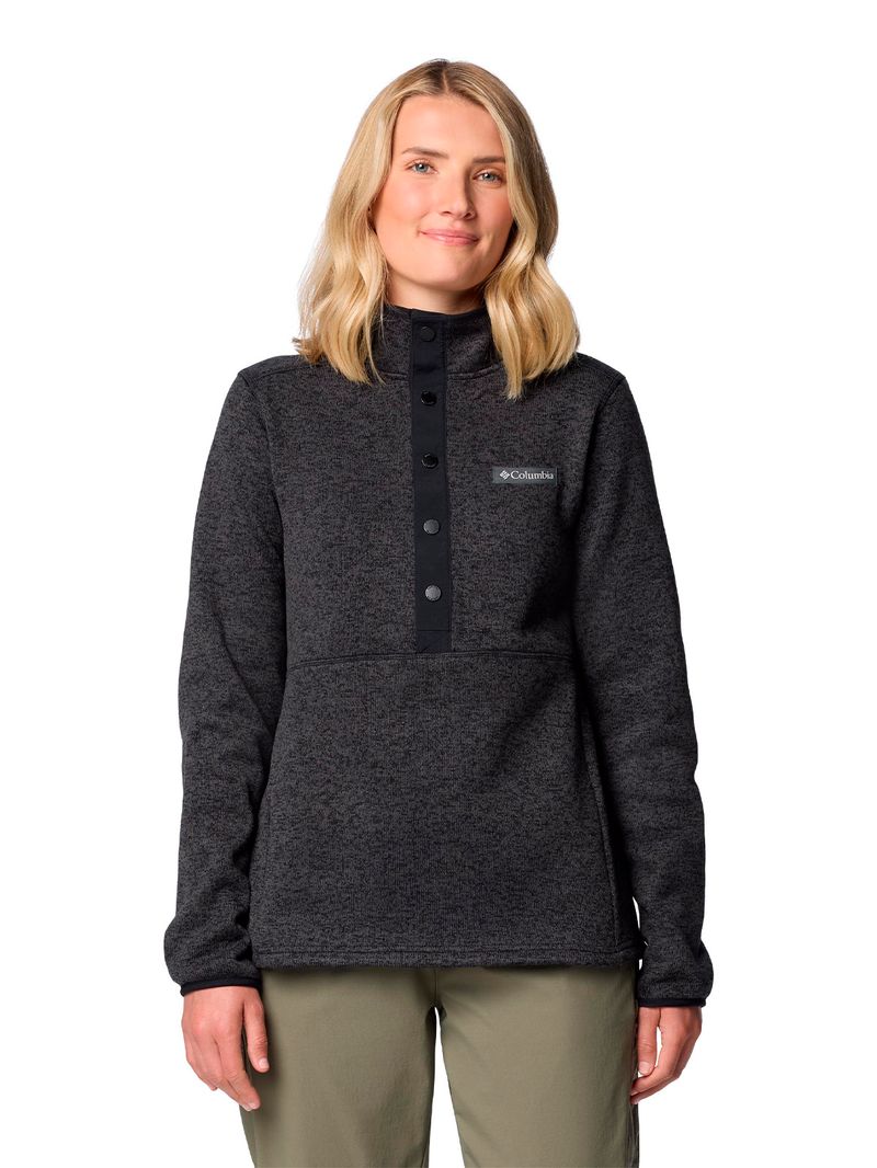 Polar-Mujer-Sweater-Weather-Half-Snap-Negro-Columbia