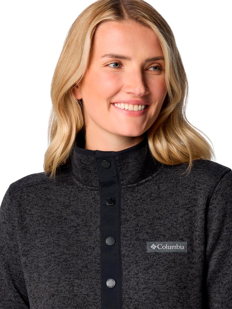 Polar-Mujer-Sweater-Weather-Half-Snap-Negro-Columbia