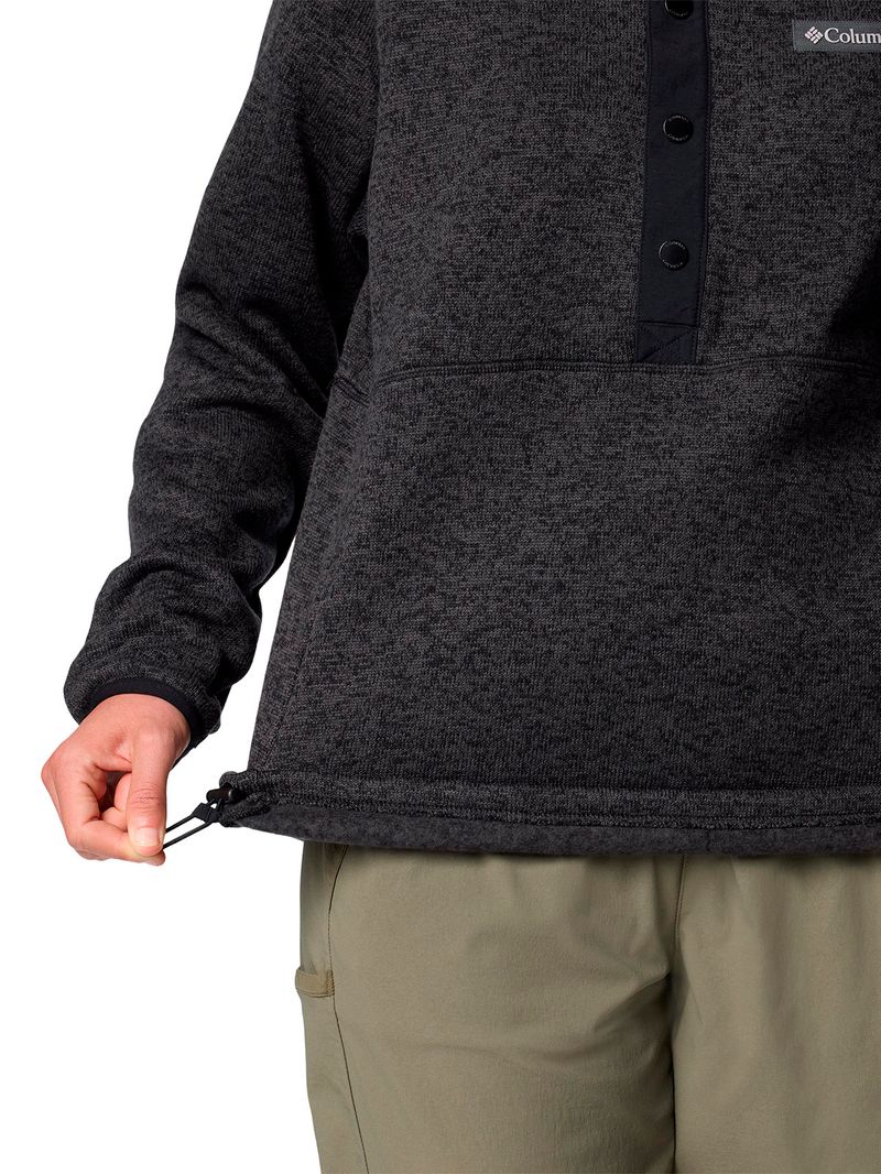 Polar-Mujer-Sweater-Weather-Half-Snap-Negro-Columbia