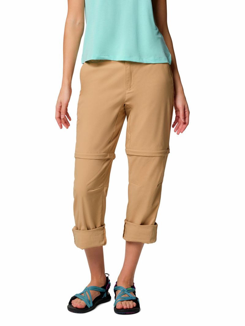 Pantalon-Mujer-Leslie-Convertible-Beige-Columbia