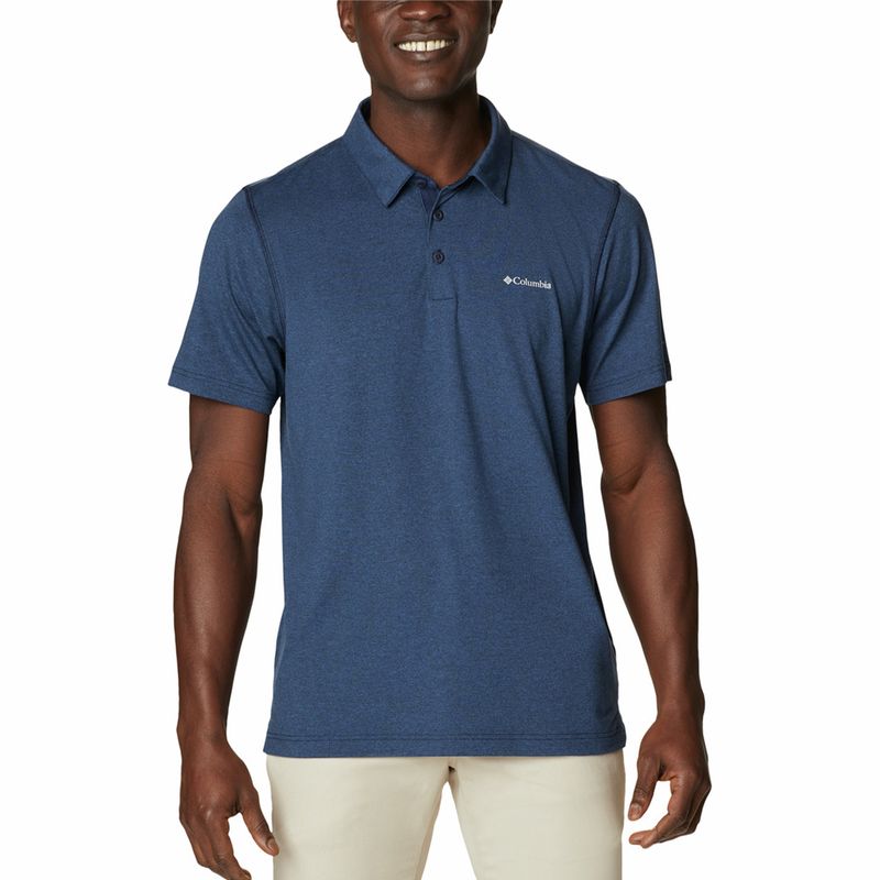Polera-Manga-Corta-Hombre-Tech-Trail-Azul-Columbia