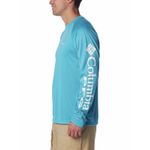 Polera-Manga-Larga-Hombre-Pfg-Terminal-Tackle-Heather-Azul-Columbia