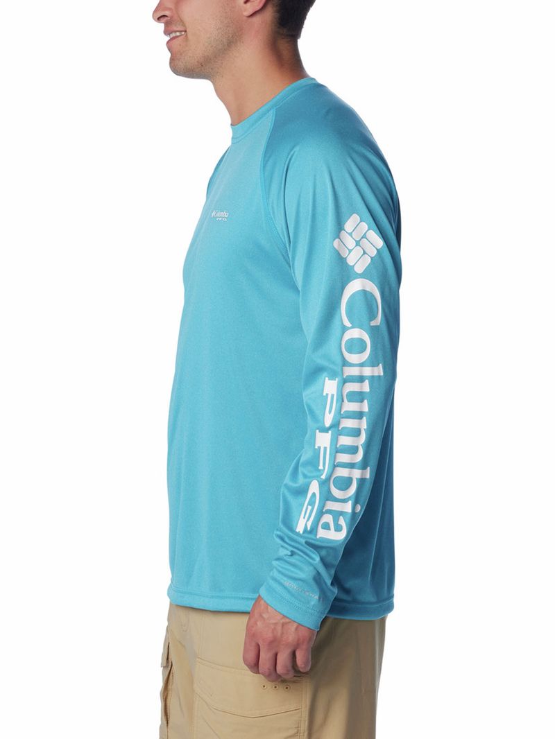 Polera-Manga-Larga-Hombre-Pfg-Terminal-Tackle-Heather-Azul-Columbia