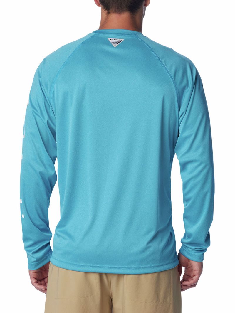 Polera-Manga-Larga-Hombre-Pfg-Terminal-Tackle-Heather-Azul-Columbia