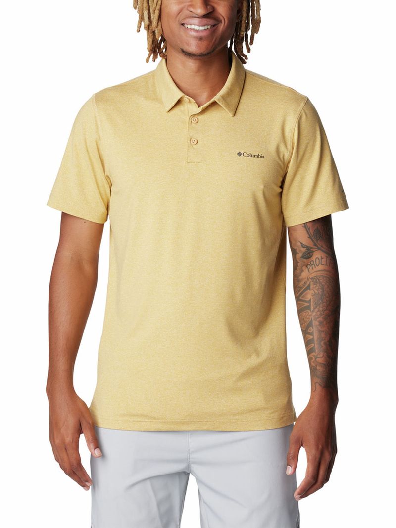 Polera-Hombre-Tech-Trail-Polo-Amarillo-Columbia