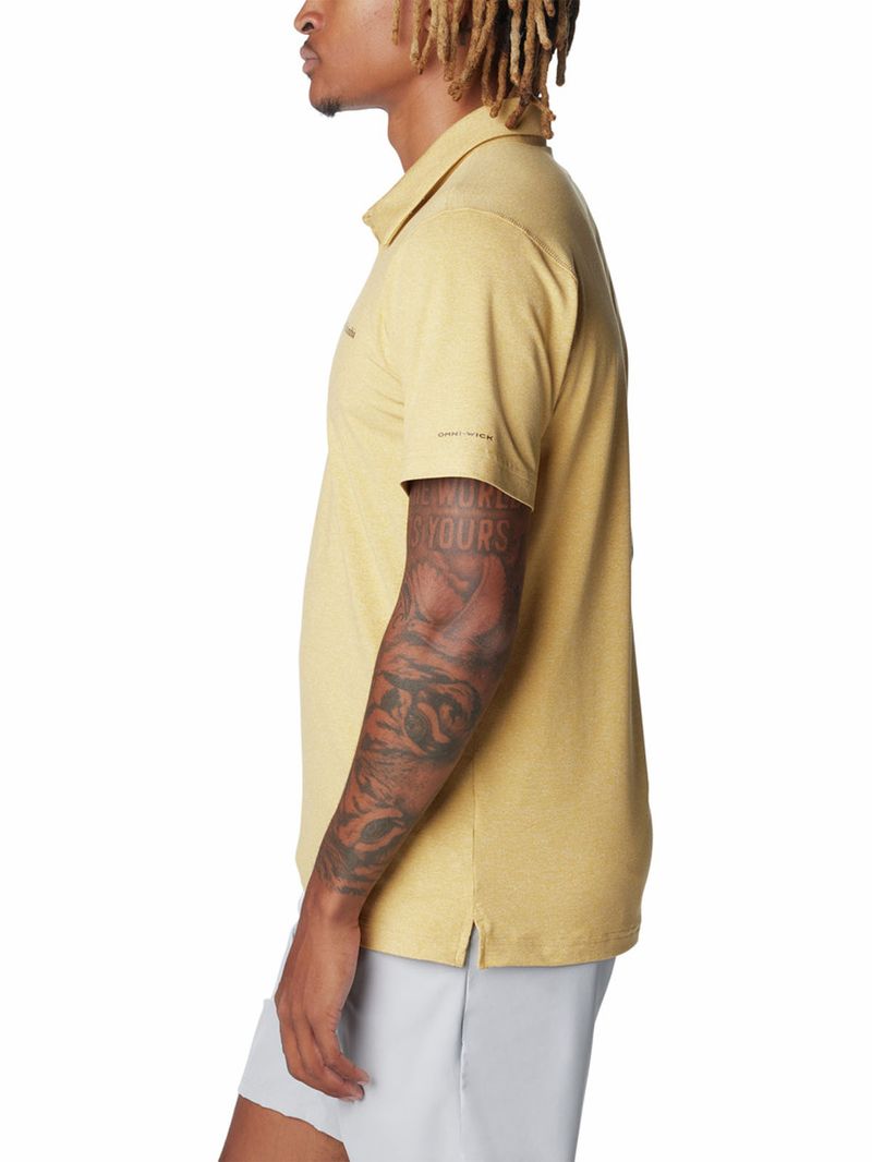 Polera-Hombre-Tech-Trail-Polo-Amarillo-Columbia