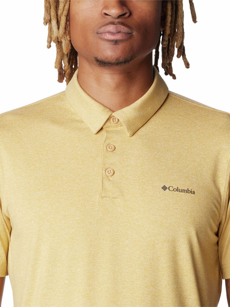 Polera-Hombre-Tech-Trail-Polo-Amarillo-Columbia