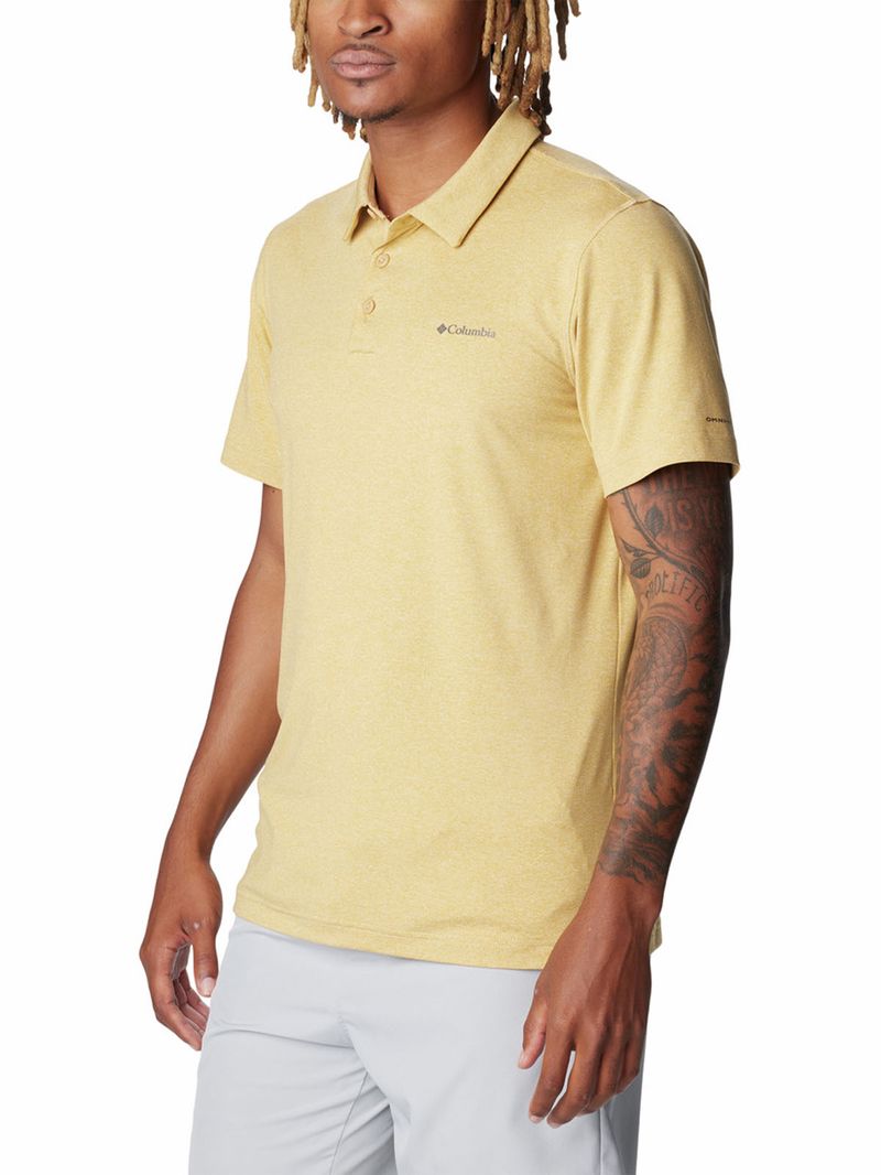Polera-Hombre-Tech-Trail-Polo-Amarillo-Columbia