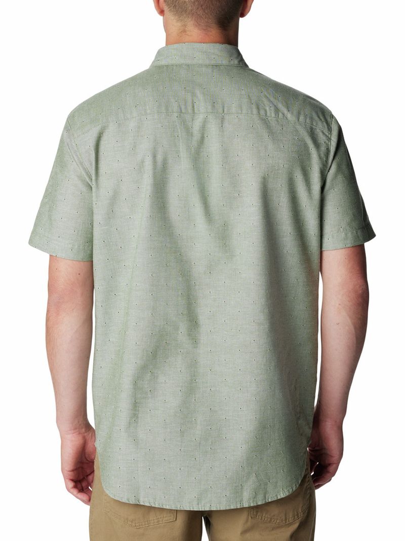 Camisa Manga Corta Hombre Rapid Rivers Novelty Verde Columbia