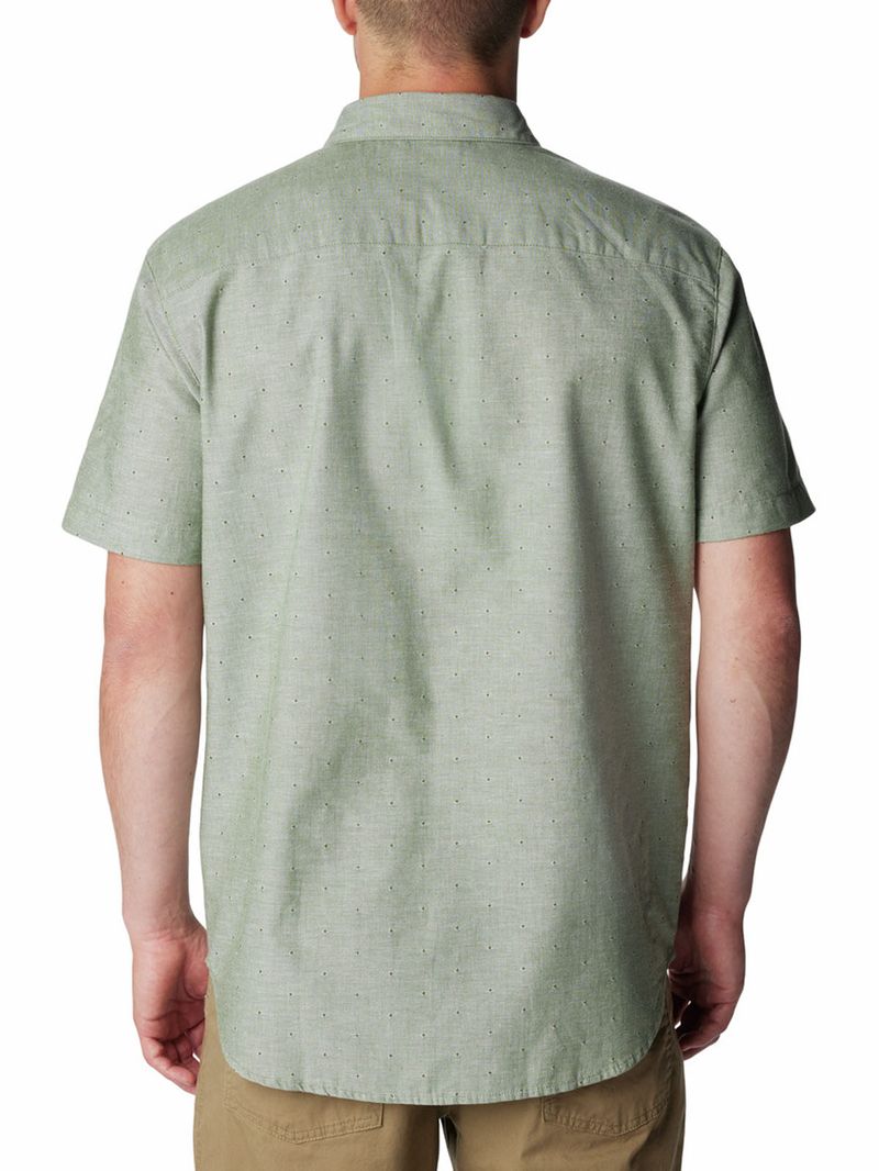 Camisa-Manga-Corta-Hombre-Rapid-Rivers-Novelty-Verde-Columbia
