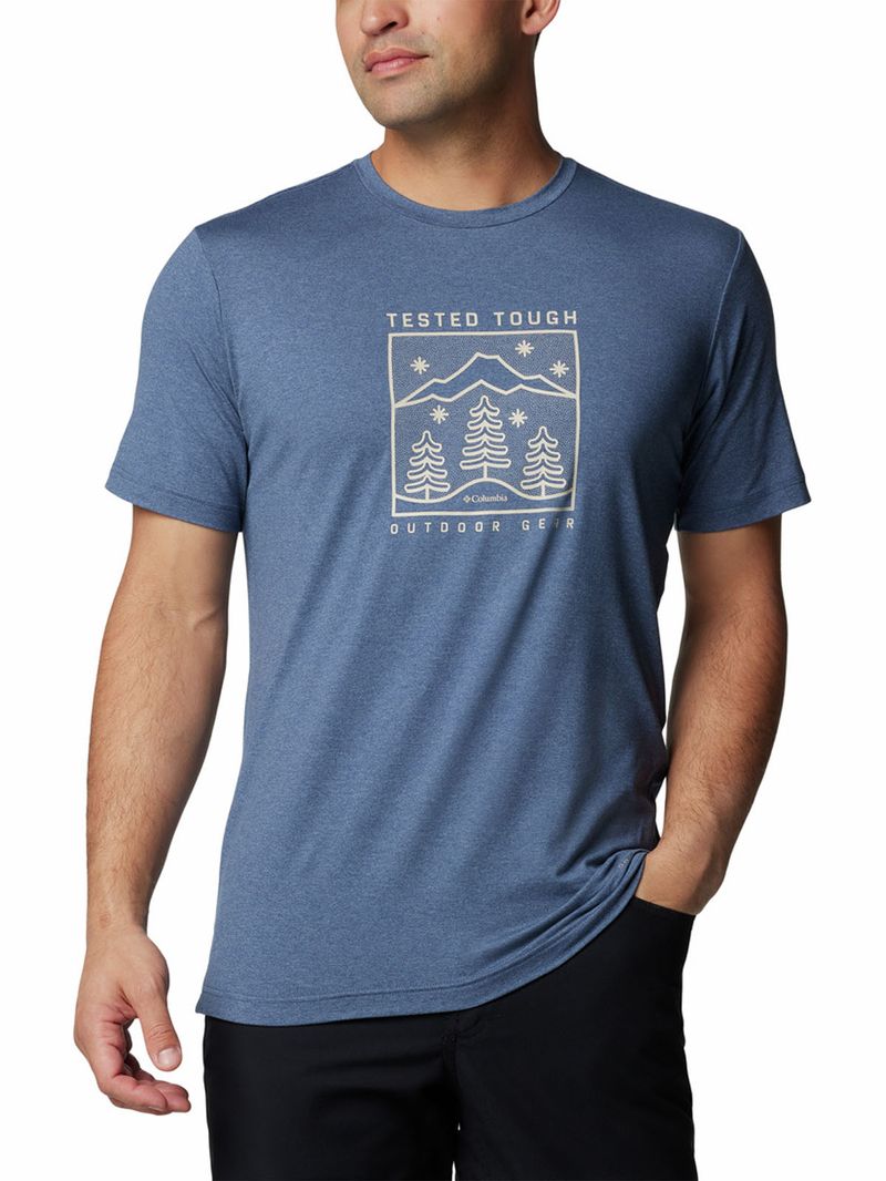 Polera-Manga-Corta-Hombre-Kwick-Hike-Graphic-Azul-Columbia