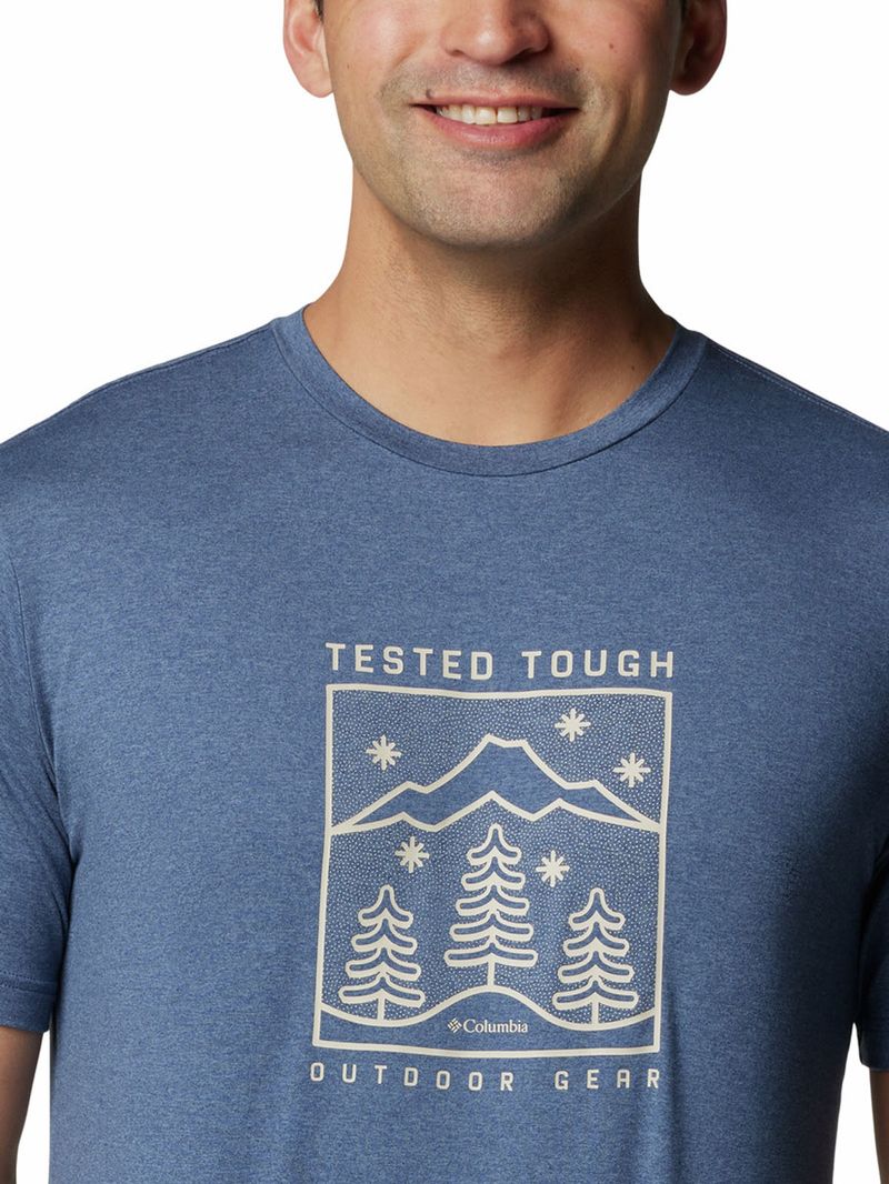 Polera-Manga-Corta-Hombre-Kwick-Hike-Graphic-Azul-Columbia
