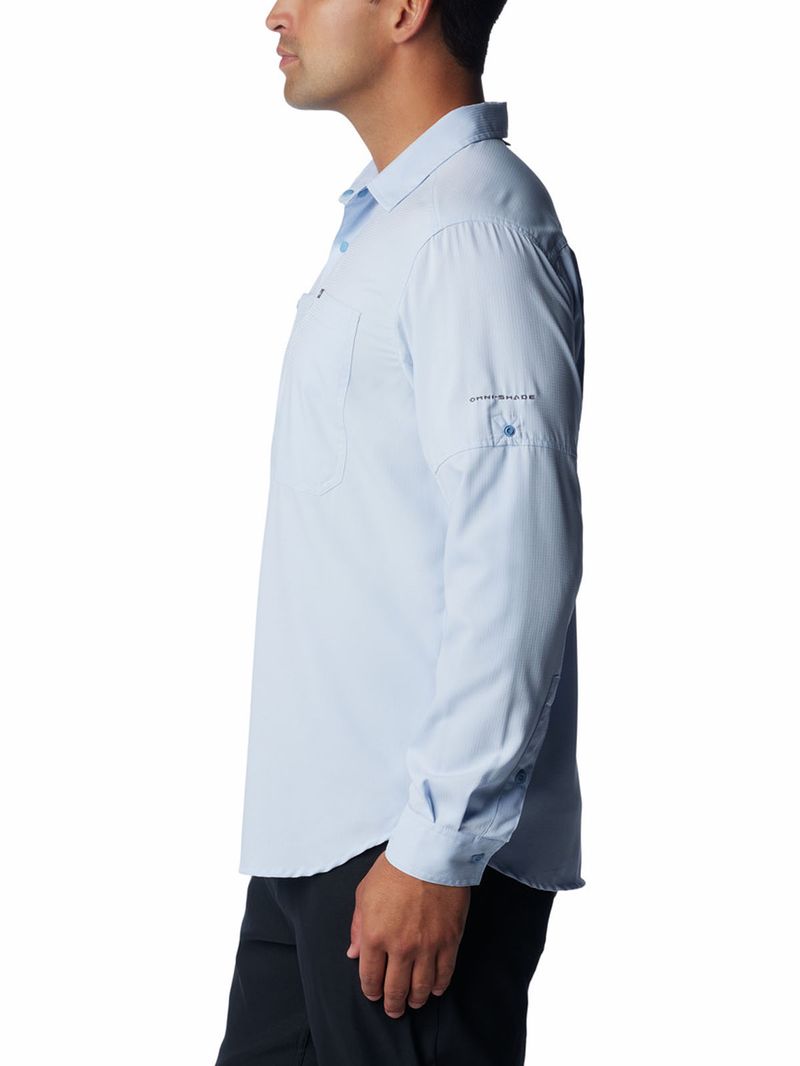 Camisa-Manga-Larga-Hombre-Silver-Ridge-Utility-Lite-Celeste-Columbia