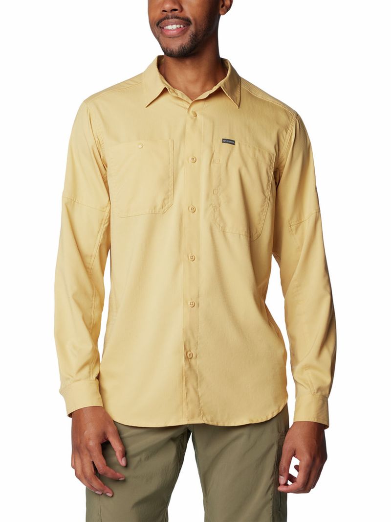 Camisa-Manga-Larga-Hombre-Silver-Ridge-Utility-Lite-Amarillo-Columbia