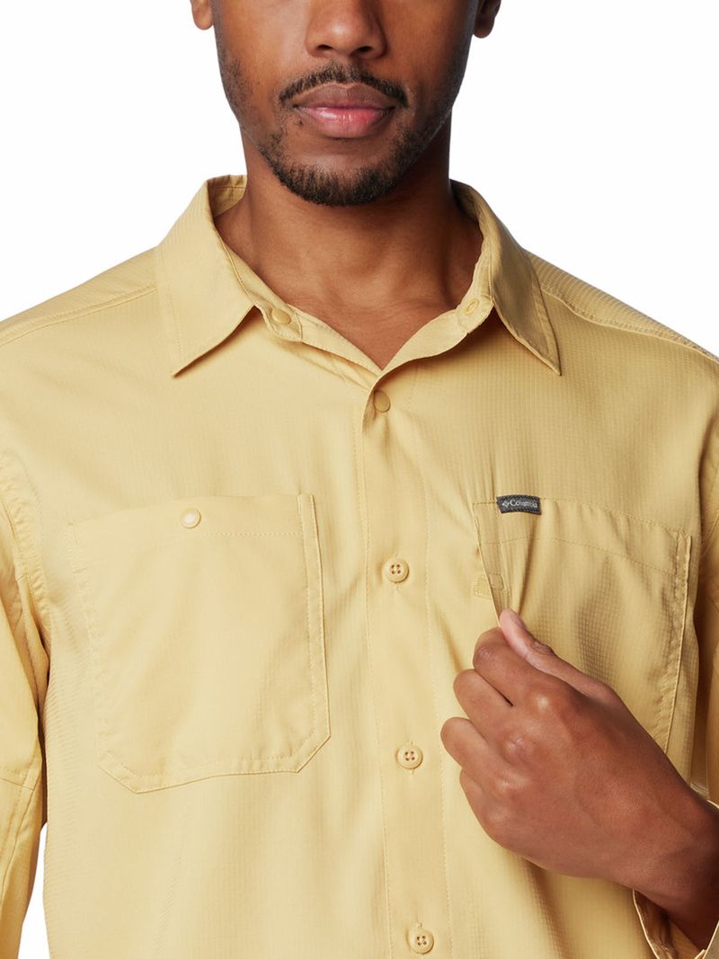 Camisa Manga Larga Hombre Silver Ridge Utility Lite Amarillo Columbia