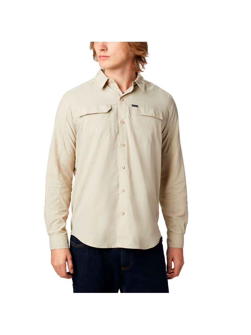 Camisa Manga Larga Hombre Silver Ridge 2 Beige Columbia