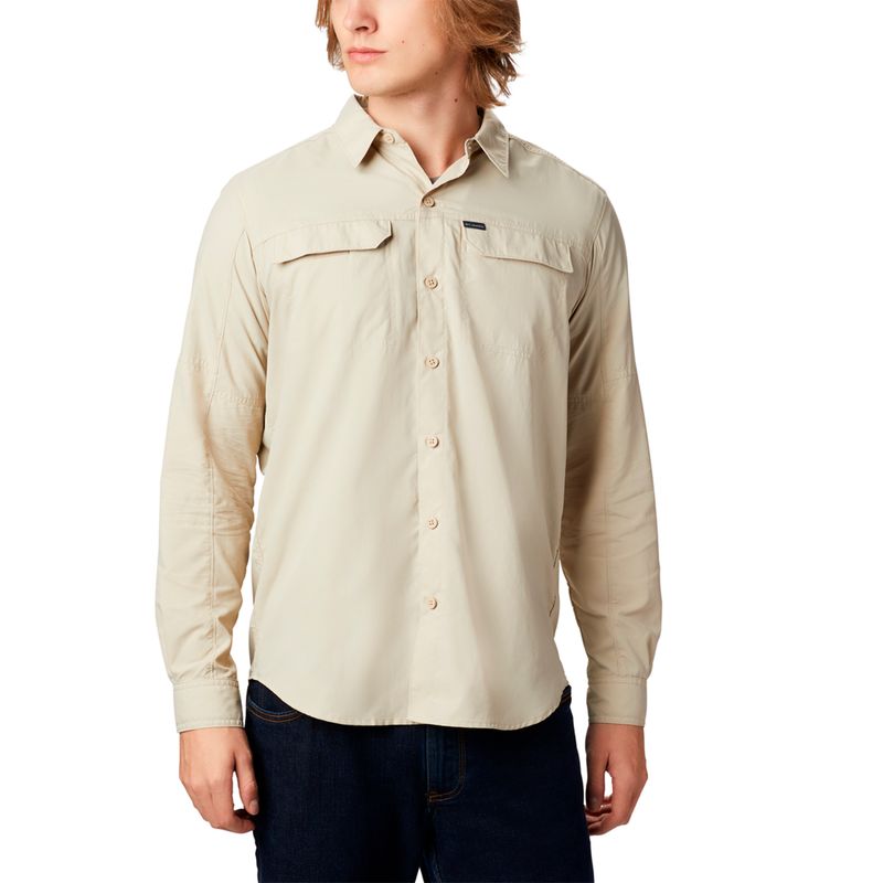 Camisa-Manga-Larga-Hombre-Silver-Ridge-2-Beige-Columbia