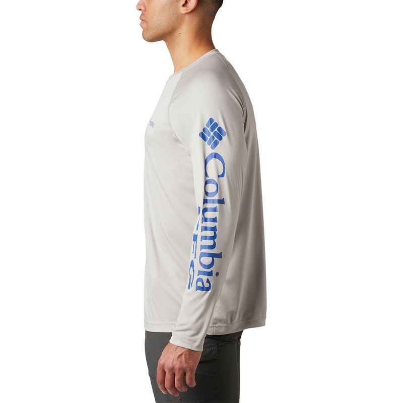 Polera-Manga-Larga-Hombre-Terminal-Tackle-Heat-Gris-Columbia