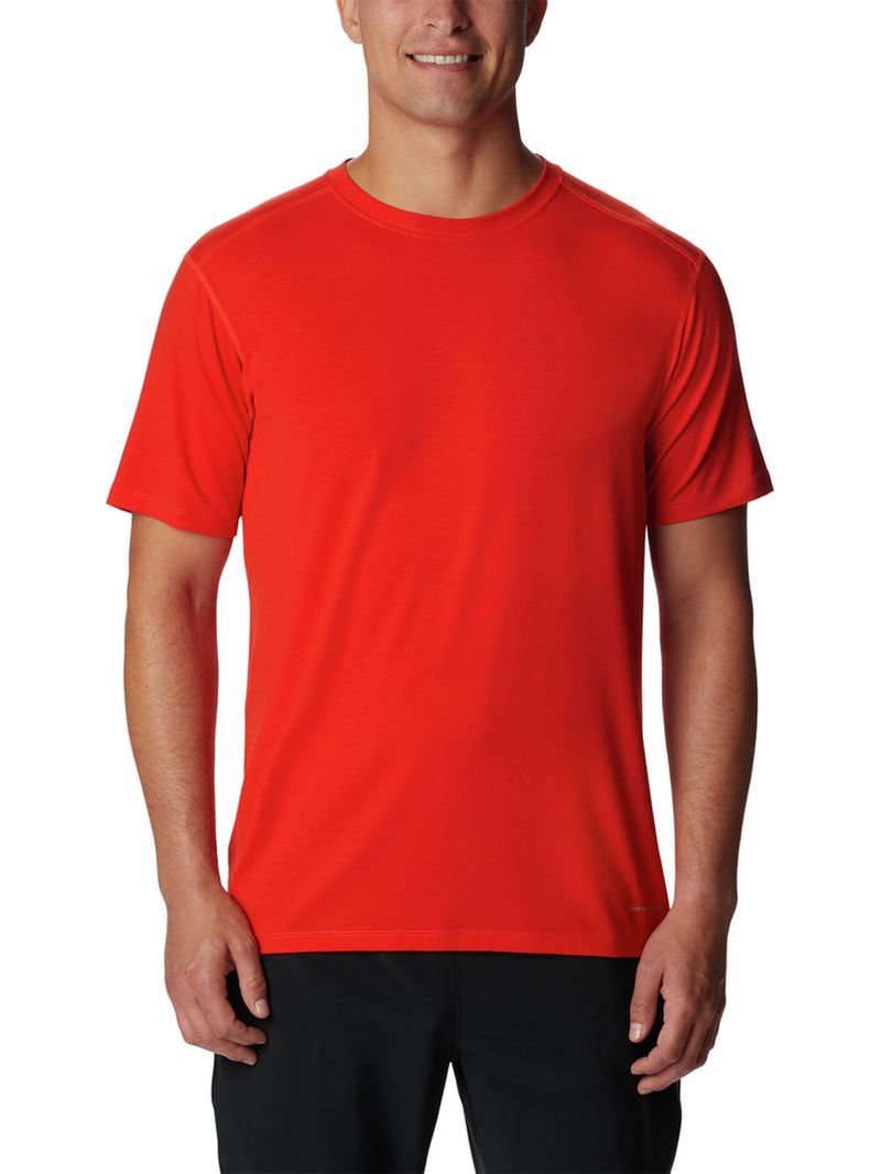 Polera-Manga-Corta-Hombre-Endless-Trail-Running-Tech-Rojo-Columbia