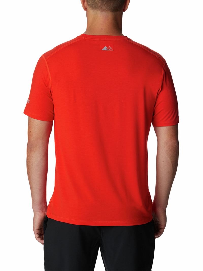 Polera Manga Corta Hombre Endless Trail Running Tech Rojo Columbia