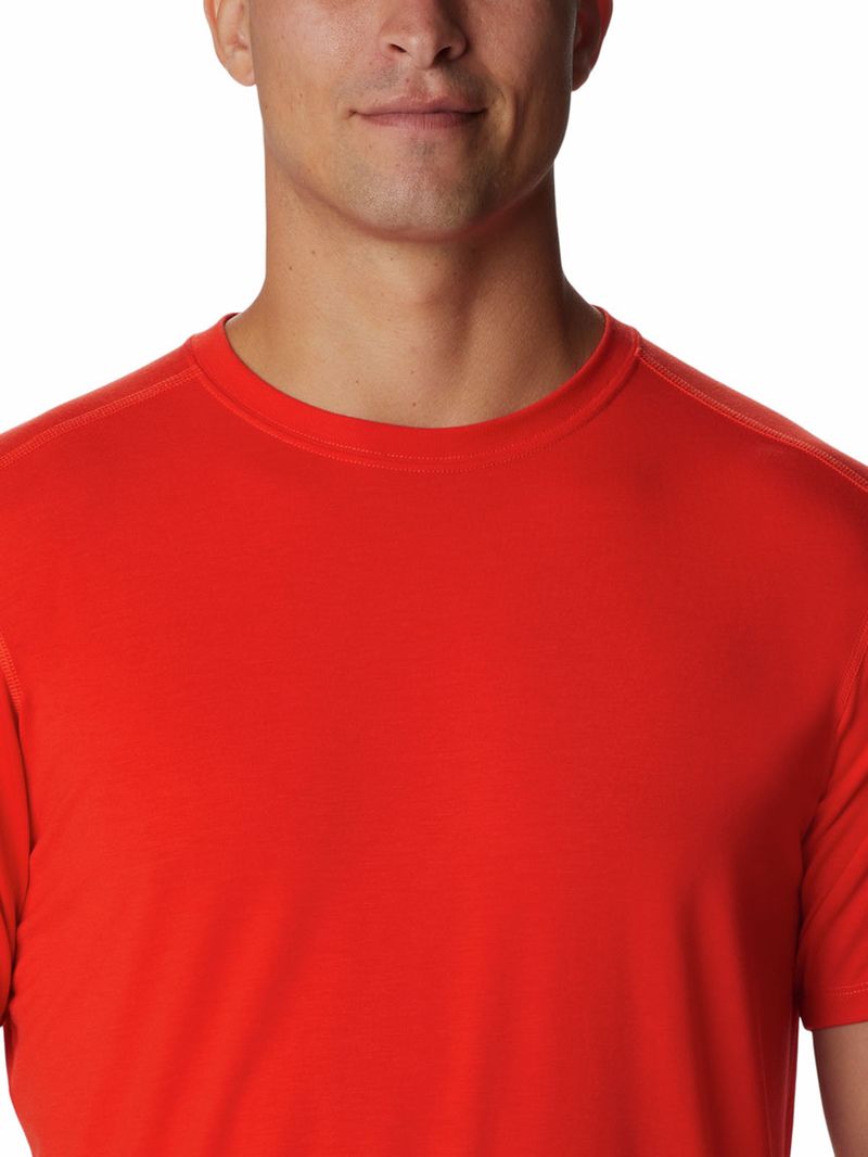 Polera-Manga-Corta-Hombre-Endless-Trail-Running-Tech-Rojo-Columbia